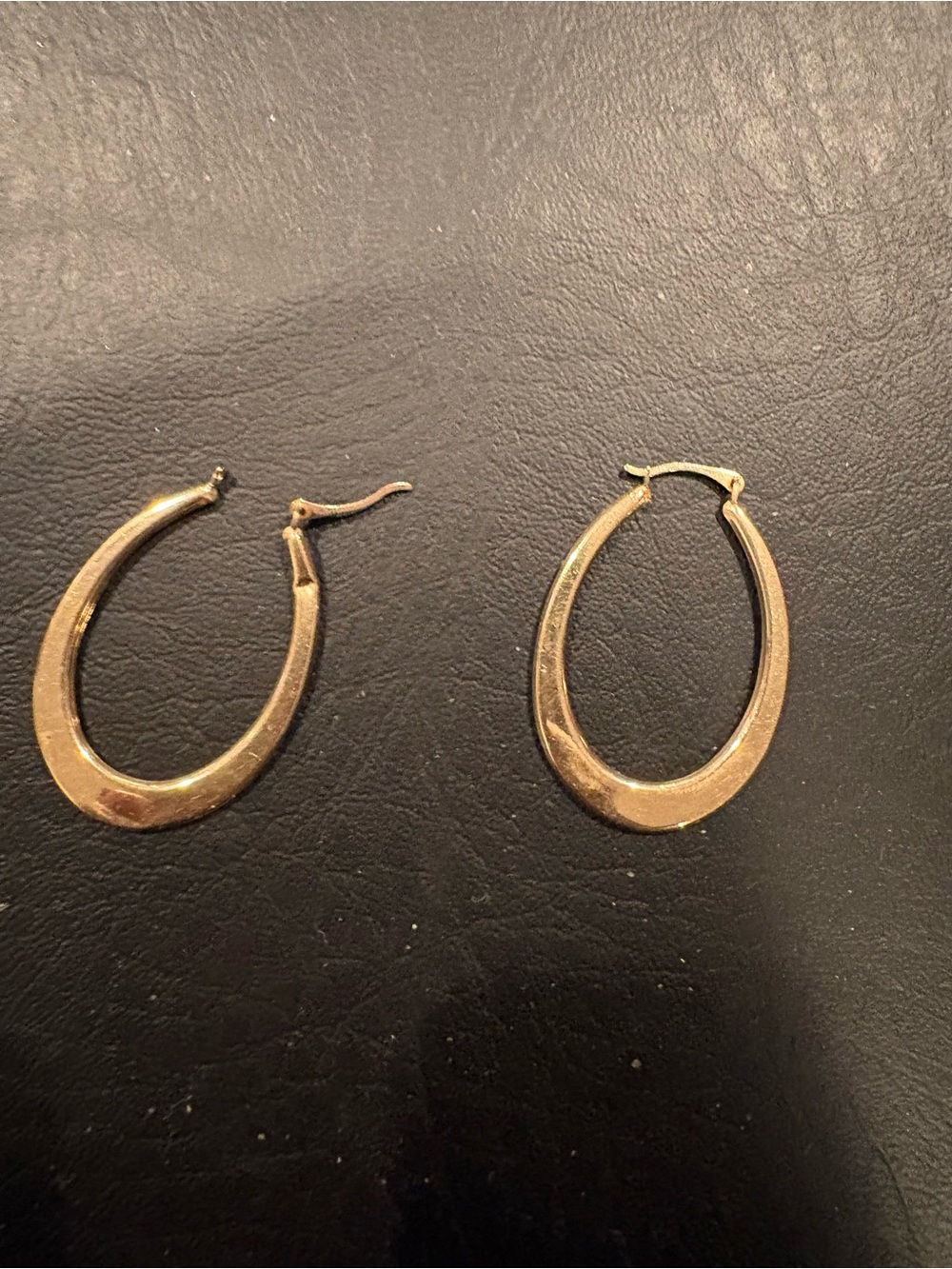 Gold-Tone Oval Hoop Earrings - Women Jewelry